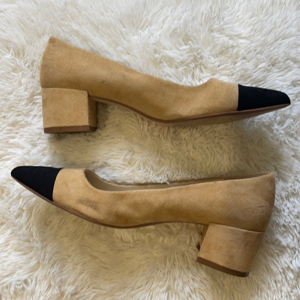 Zara nude with black tip pumps